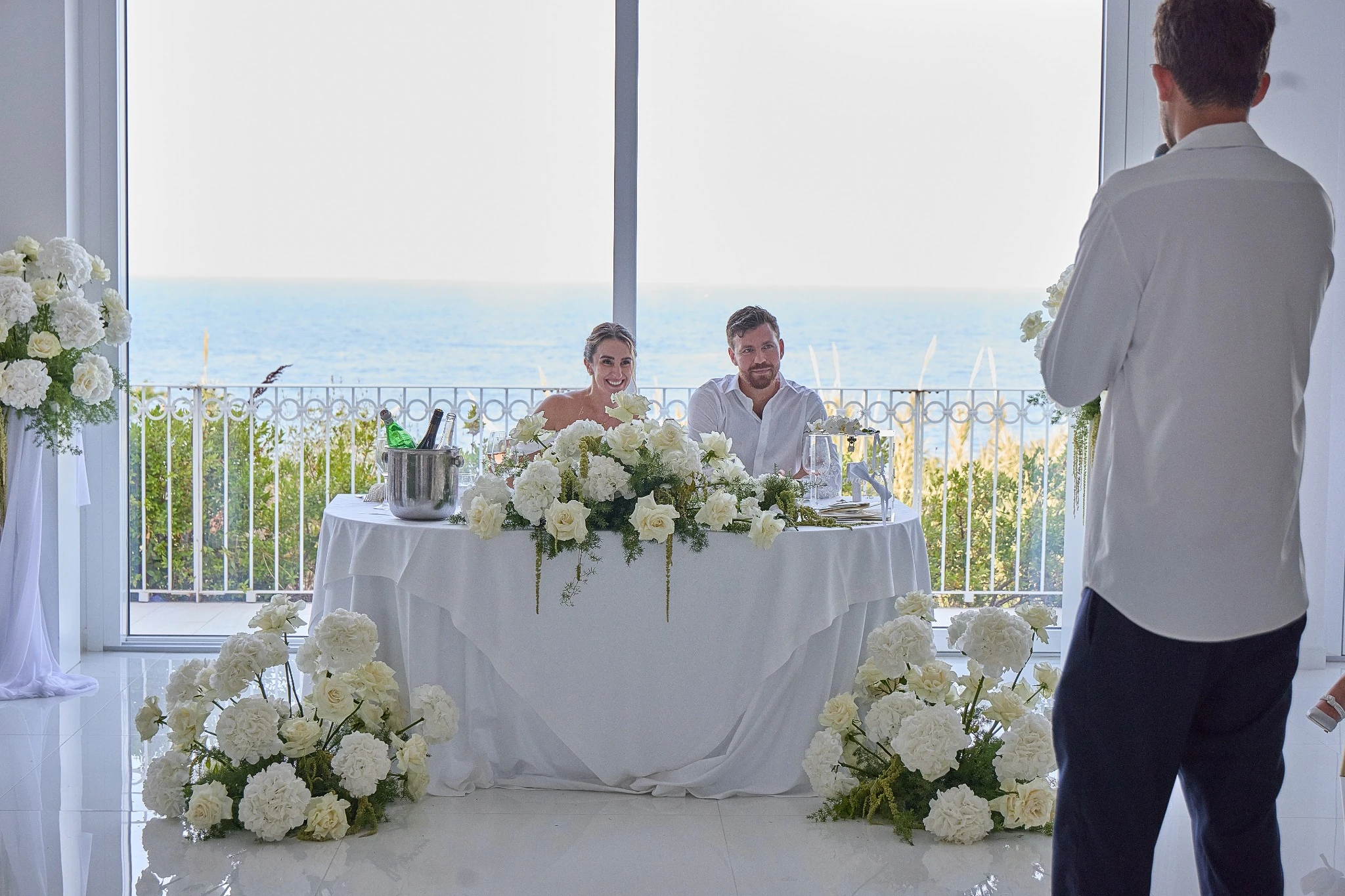 Ricevimento di matrimonio a Terrazza Setterose con vista sul mare